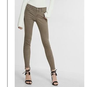 Express Mid Rise Split Hem Ankle Jean Leggings